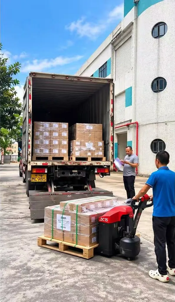 Loading a container at the factory