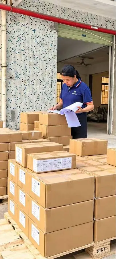 Cartons checked against the packing list