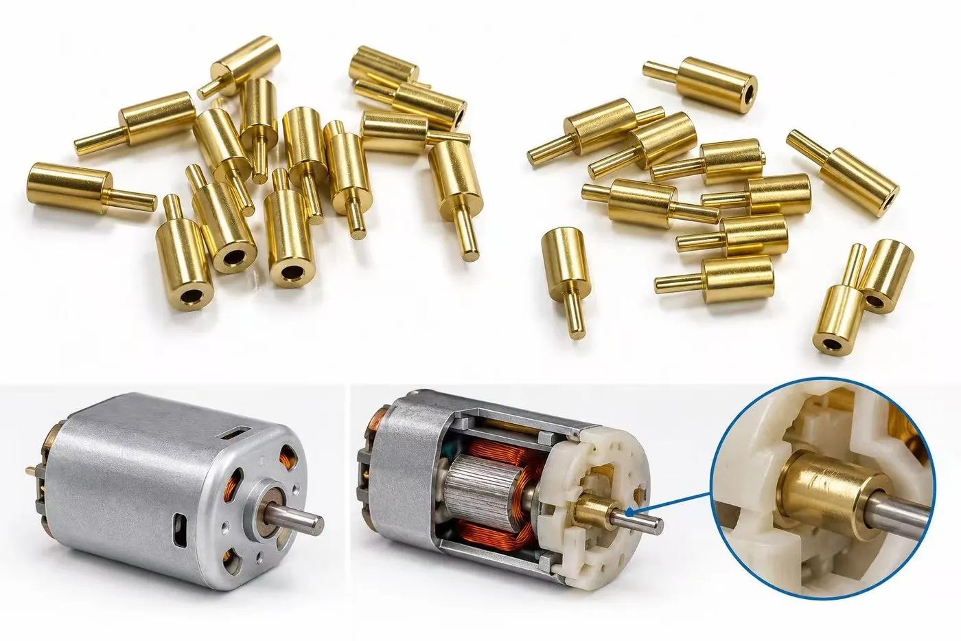 Eccentric pins for micro vibration motors